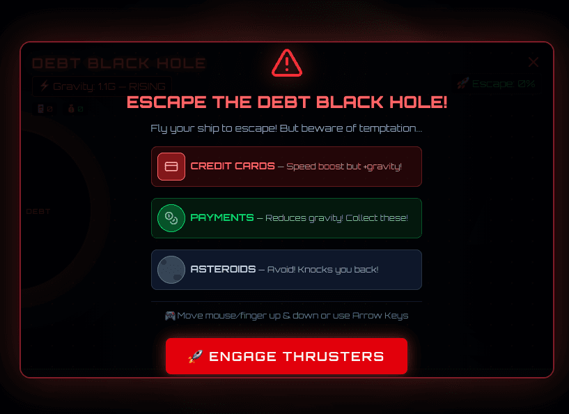 Oxygen Overload minigame — budgeting simulation